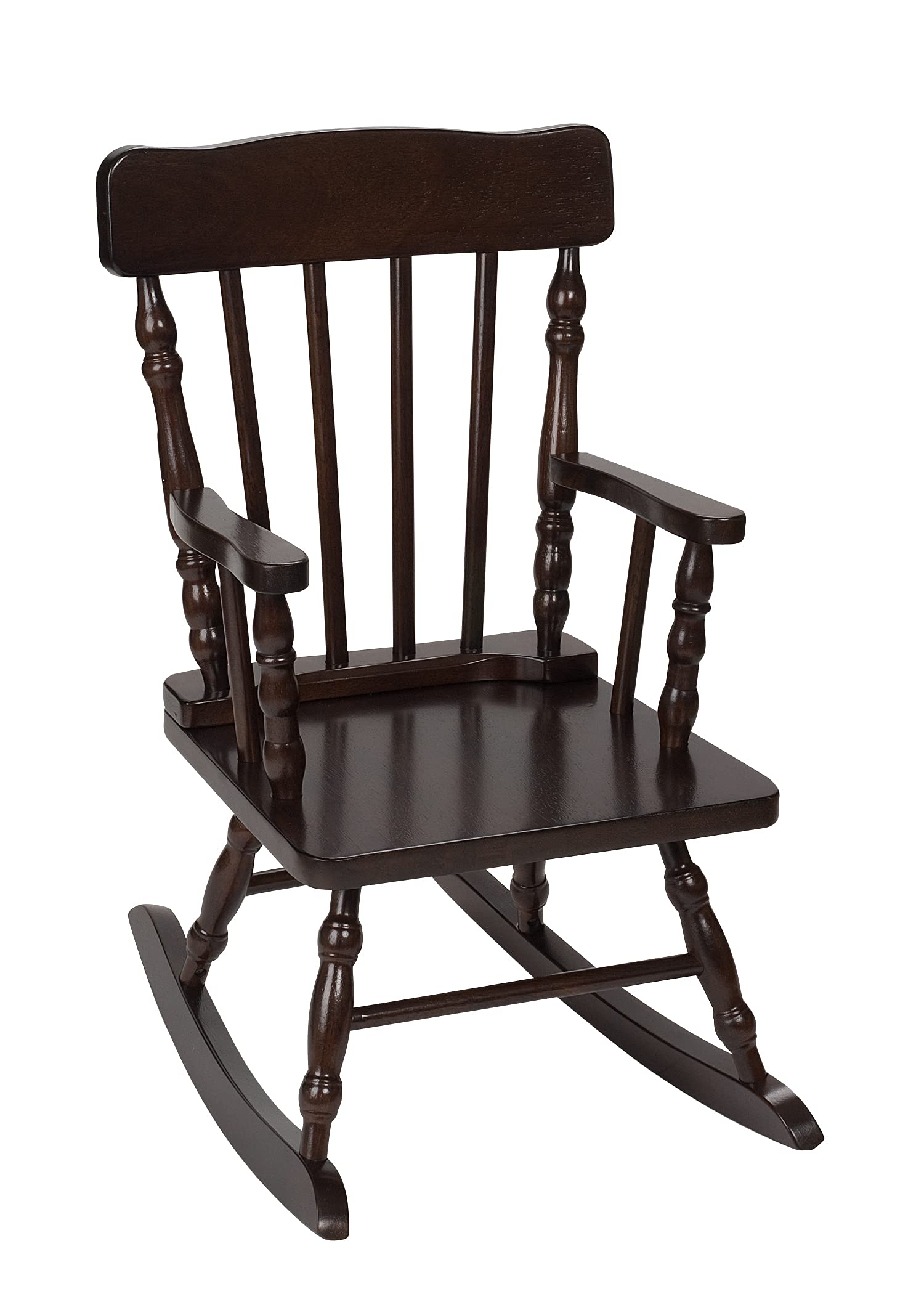 Gift Mark Childs Rocking Chairs - Classic Hand-Made Wooden Rockers For Boys And Girls - Vintage Style Colonial Kid'S Seats - Childrens Furniture Rocker (Black)
